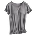 thumbnail image 1 of Summer Tops for Women Medium Women Shirt Casual Short Sleeve Tops for Tall Long Sleeve Shirts Long Rayon Beaded Turtleneck Work Shirts Summer T Shirt Womens GY2 M, 1 of 5