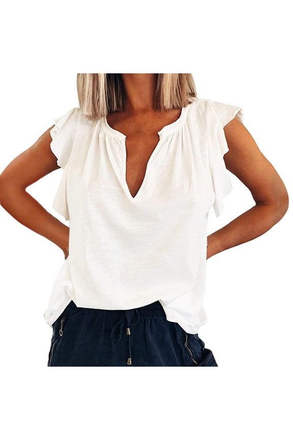 Summer Tops for Women Raglan Shirts for Women Loose Tee Shirts Loose Fit Shirt Athletic Work Shirt T Men Tee Short Sleeve Womens Summer Fit T White XL