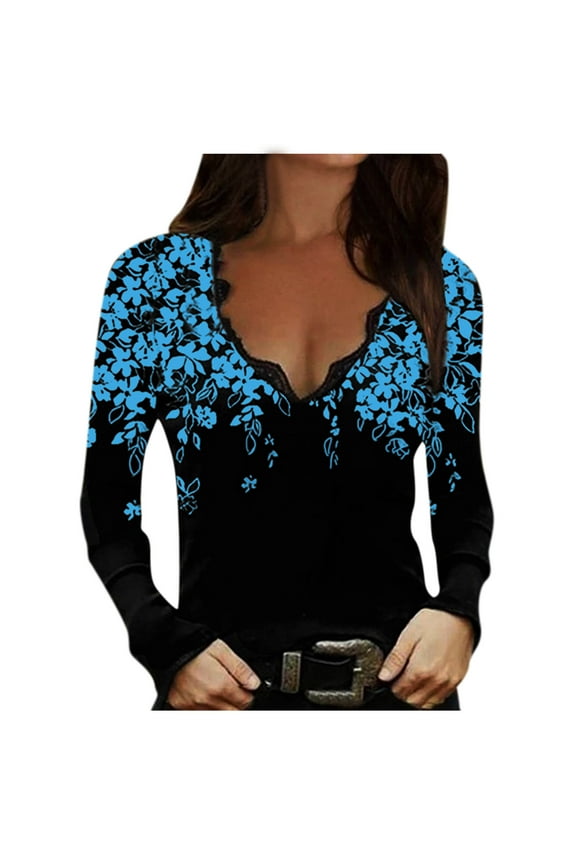 Summer Tops for Women Ringer Tee Casual Shirts for Women Loose Fit Short Sleeve Solid Tee Shirts Short Sleeve T Shirt Tops Casual Stripes Shirt Plain Workout Blue L