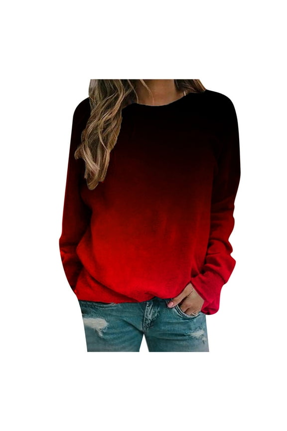 Summer Tops for Women Short Sleeve Shirts Casual Apparel Short Shirts for Women Striped Long Sleeve Running Women's T Shirt Summer Sports Top Extra Long Oversized Tee Space T Shirt Yoga Red M
