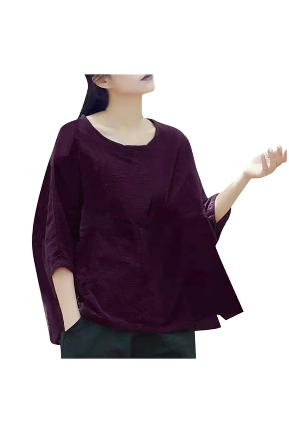 Summer Tops for Women Short Sleeve Tee Shirt Women Burnout Tee Shirts Turtle Neck Petite Turtleneck Womens Loose Fit Workout Shirts Medium T Shirt Womens Work Out Pack Handstand Long Sleeve Purple L