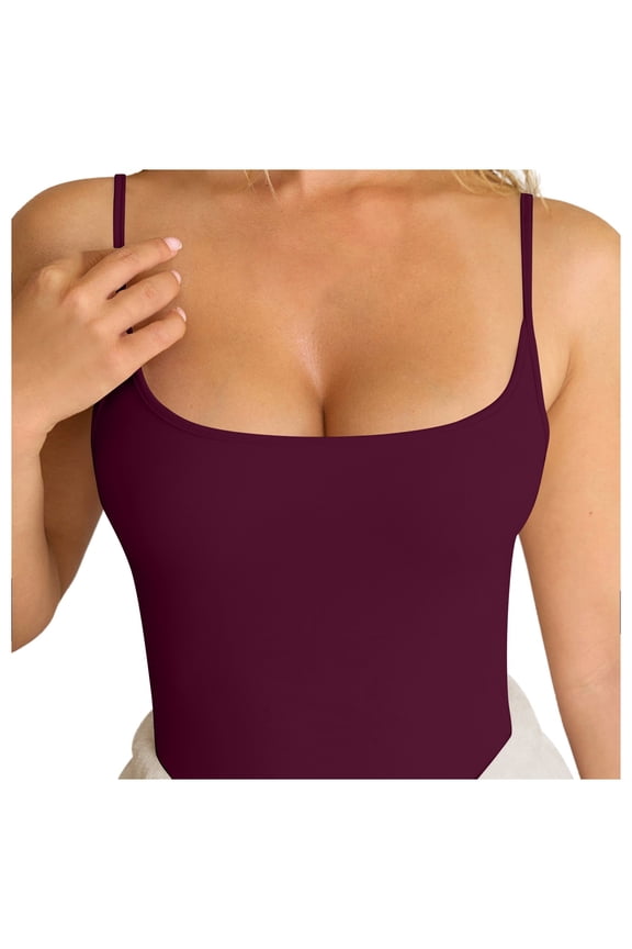 Summer Tops for Women Size Open Undershirt Casual Top for Women College Clothes Blouses Bodysuit Camisole Work Blouse Top Camisole Tops with Shelf Bra Casual plus Size Candy Themed Red XS