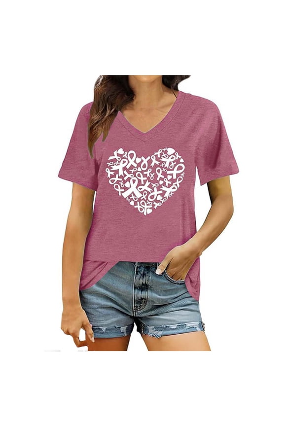 Summer Tops for Women Stripes Shirt T Shirts Spandex Tee Shirts Girls Women's Graphic Tee Shirt Women Graphic Casual Workout Neck Athletic Top Long Sleeve for Layering Wo Pink L