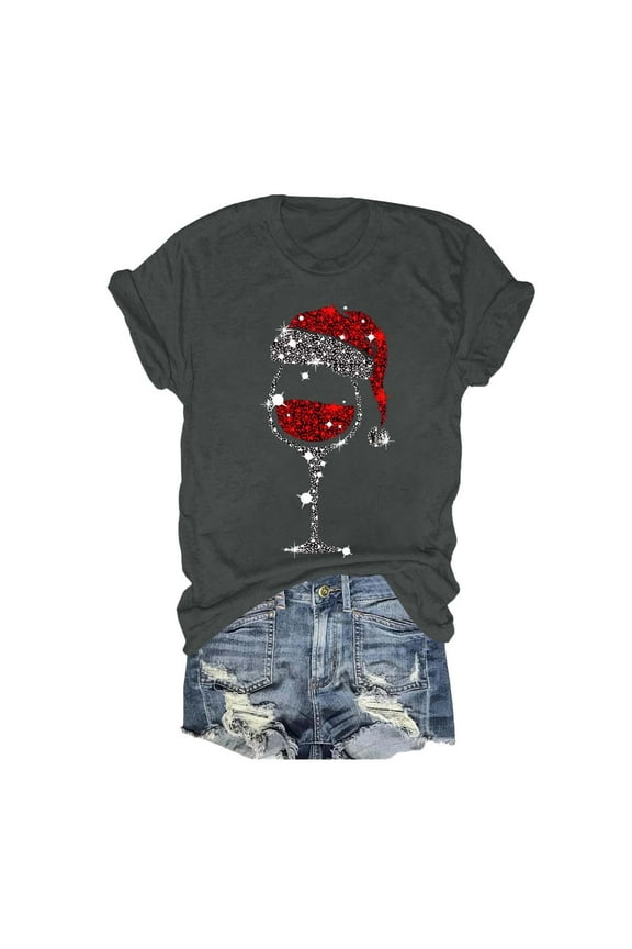 Summer Tops for Women Stripes Tee Tops Womens Tech Shirt Ringer Tee Handstand Shirt Long Sleeve Long Sleeve Shirts Tall Casual Short for Women T Shirts Large Womens Top Extra Loose Fit 2 Dark Gray L