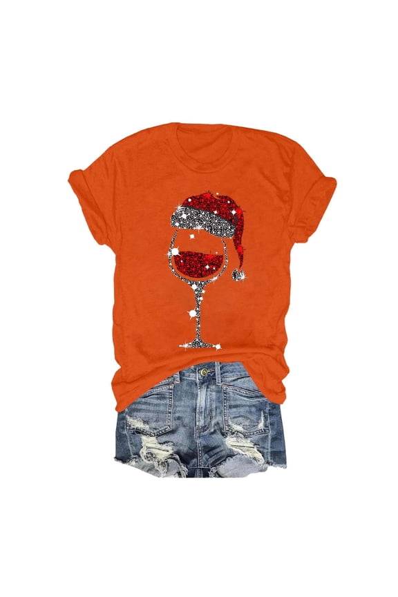 Summer Tops for Women Stripes Tee Tops Womens Tech Shirt Ringer Tee Handstand Shirt Long Sleeve Long Sleeve Shirts Tall Casual Short for Women T Shirts Large Womens Top Extra Loose Fit 2 Orange L