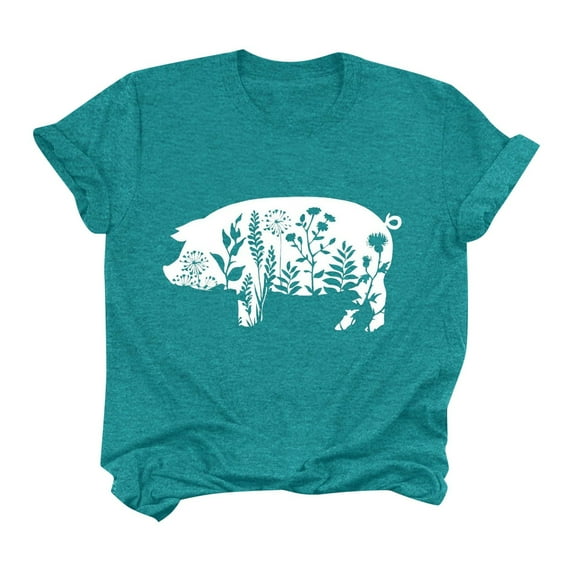 Summer Tops for Women Summer Letter Print Comfortable And Fashionable Fit Colored Top Short Sleeved T Shirt Long Sleeve Tops for plus Size Women Clothes Tee Shirt Workout Business Mint Green