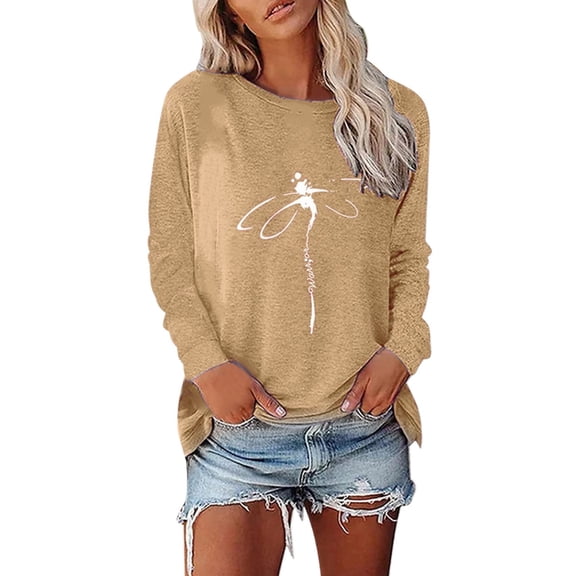 Summer Tops for Women Summer Tennis Shirts Women Running Long Sleeve Shirt Casual Raglan Tee Mod Bod Tops Medium Pack T Shirts Medium Shirt Long Sleeve for T Women's Khaki 3XL