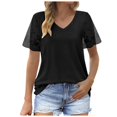 thumbnail image 1 of Summer Tops for Women Swim Womens Long Sleeve T Shirts plus Space T Shirt Women Running Shirt 2 Clothes Hide Tummy Handstand Long Sleeve Womens Athletic Tee Shirts Loose Fit Top Exercise Black 2XL, 1 of 5