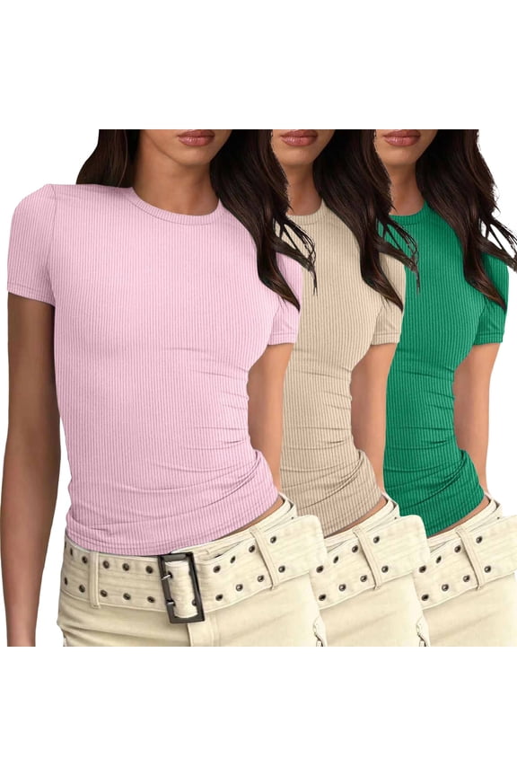 Summer Tops for Women T Shirts Summer Long Sleeve Cheer Shirt Medium T Shirt Stripped Shirts for Women Ringer Tee Long Sleeve Compression Woman Workout Clothes Womens Sky Blue S