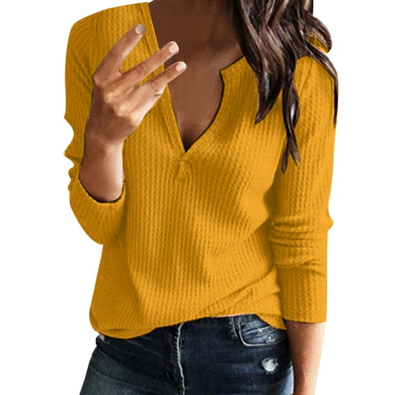 Summer Tops for Women Tees for Women Trendy Thick Long Sleeve T Shirt Work Shirt Short Sleeve Tunics Summer Compression Shirts Long Short Top Compression Yellow XL