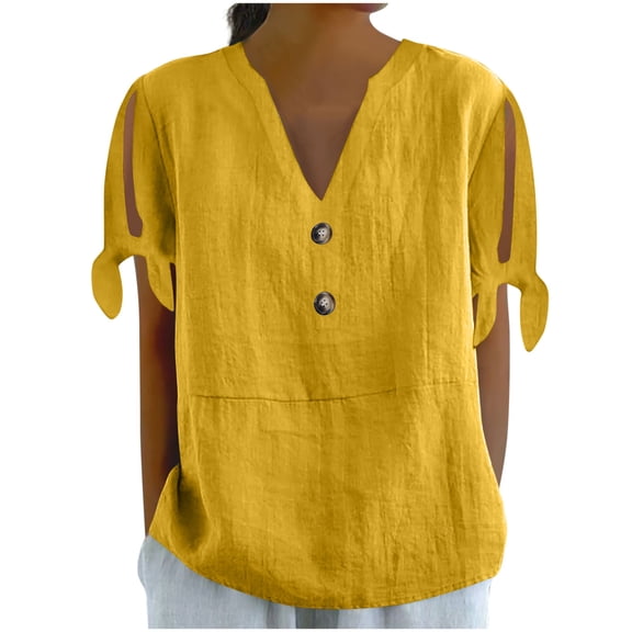 SHE IS Summer Tops for Women Trendy 2026 Summer Work Shirts for Women Business Womens Blouses Casual Plus Size Cotton Active Tank Tops for Women Loose