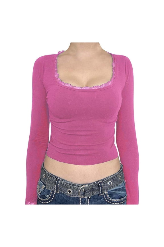 Summer Tops for Women Striped Shirts Women Tee Running Shirt Shirt Polyester Spandex Short Sleeve Tee Short Sleeve T Loose Tops Casual Shirts for with Sleeves Hot Pink L