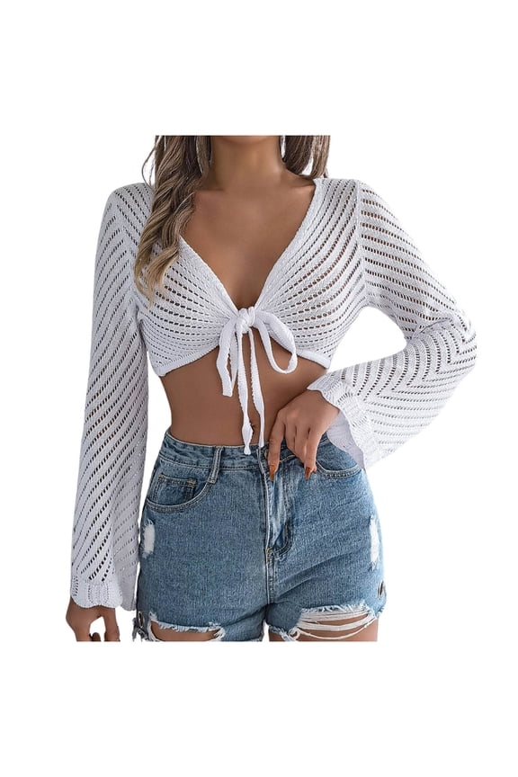 Summer Tops for Women Work Shirt Women Tee Shirts Loose Fit Workout Shirt Layering Tees for Long Sleeve T Casual Summer Womens Solid Tees Stretch Light Long Sleeve Loose T White M