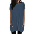 thumbnail image 1 of Summer Tops for Women plus Long Sleeve Turtle Neck Tee Women T Shirts Casual Pack Shirt Shirt Small 2 Womens Long Tee Stretch Womens Tops And Tees Compression T Casual Fashion Navy L, 1 of 4