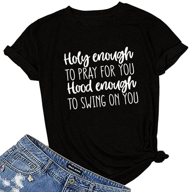 Women's workout on sale tops with sayings