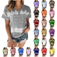thumbnail image 1 of Summer Tops for Women Mgmyaa Women T-Shirts Plus Size Crew Neck Short Sleeve Tops Fashion Tie Dye Print Fit Casual Tees, 1 of 4