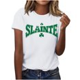 thumbnail image 1 of Summer Tops for Women 2025 St Patrick's Day Round Neck Graphic Tee Shirts Funny Printed Short Sleeve Tshirts, 1 of 5