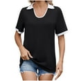 thumbnail image 1 of Summer Tops for Women 2025 Trendy Boho Womens T Shirts Graphic Tees Vintage Summer Tees for Women 2025 Trendy, 1 of 7