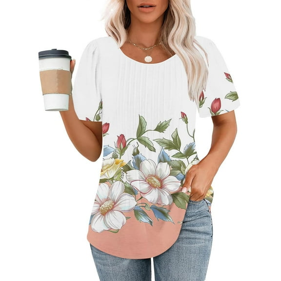 Summer Tops for Women 2025 Trendy Crop Blouses & Button-Down Shirts Petite Long Sleeve T Shirts Loose Fit