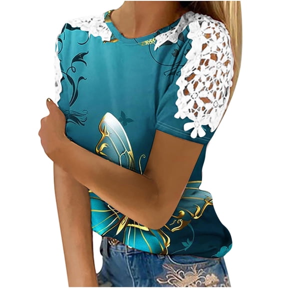 Summer Tops for Women 2026 Trendy, Floral Print Blouses for Women Athletic Tops Women Women Summer Tops Summer Button Boho Top