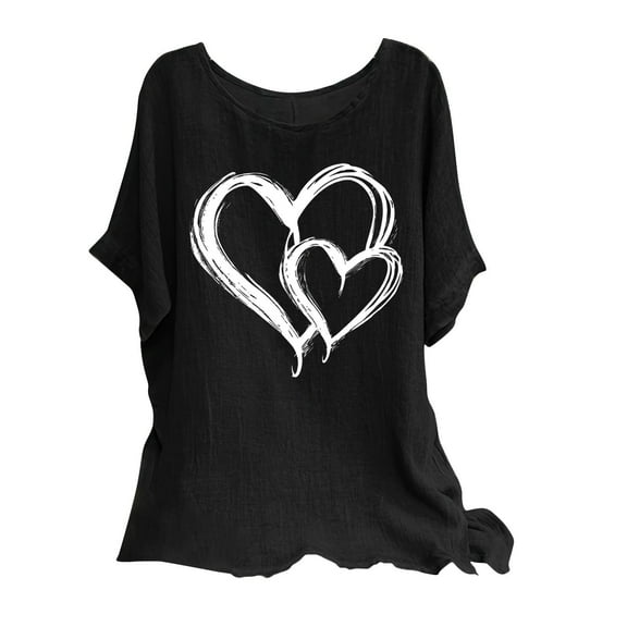 Summer Tops for Women 2025 Trendy Plus Size Womens T Shirts Casual Multi Pack Letter Print Tee