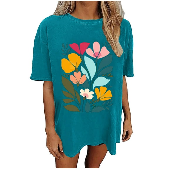 Summer Tops for Women 2025 Trendy Plus Tshirts Shirts Graphic Oversized Try Before You Buy