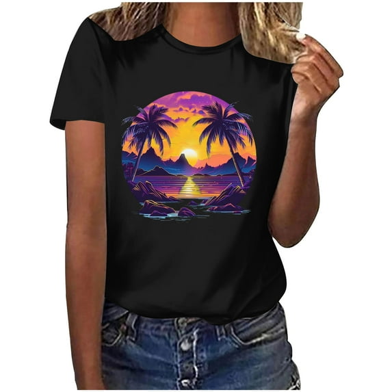 Summer Tops for Women 2025 Trendy Plus Womens Loose T Shirts Previous Orders