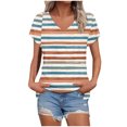 thumbnail image 1 of Summer Tops for Women 2025 Trendy Sexy Womens V Neck T Shirts Loose Fit Summer Tees for Women 2025, 1 of 4