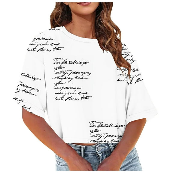 Summer Tops for Women 2025 Trendy Teens Tshirts Shirts Graphic Vintage School Summer Button Boho Top