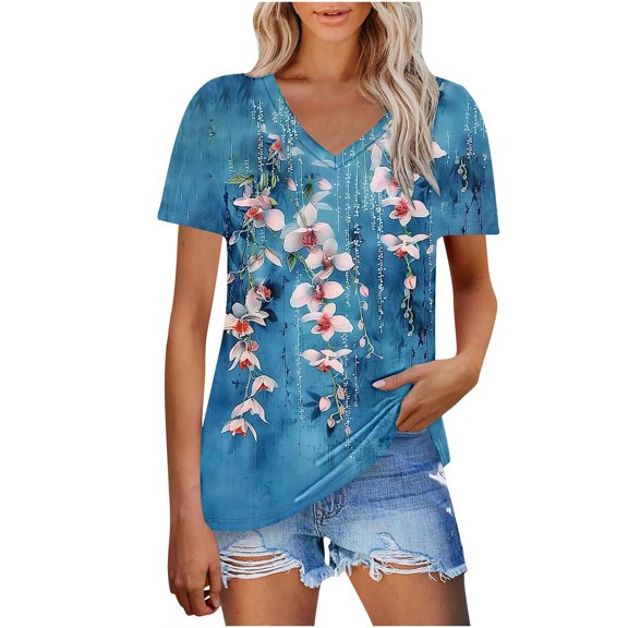 Summer Tops for Women 2025 Vacation Red Shirts for Women Casual Summer Clothes for Women Over 50 Shorts