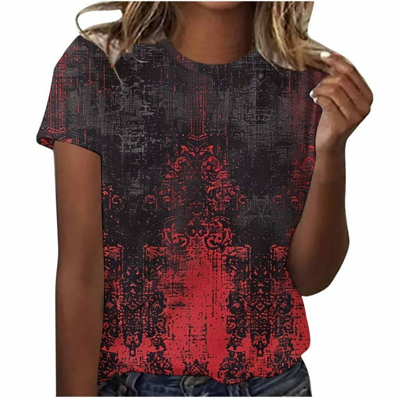 Summer Tops for Women 2025 Vacation Womens T Shirts Loose Fit Plus Summer Tees for Women 2025