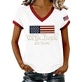 thumbnail image 1 of Summer Tops for Women 250Th Anniversary Print V Neck T Shirt 250Th Anniversary Tshirt Patriotic Tee on Sale, 1 of 6
