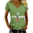 thumbnail image 1 of Summer Tops for Women 250Th Anniversary Print V Neck T Shirt 250Th Anniversary Tshirt Patriotic Tee on Sale, 1 of 4