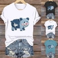 thumbnail image 1 of Summer Tops for Women Casual Lightweight Funny Graphic Tees Short Sleeve Crew Neck Tee Shirts Beach Vacation Basic Tops Black Tops,Size S-3XL, 1 of 5