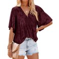 thumbnail image 1 of Summer Tops for Women Chiffon Womens Tops Flared Sleeve Going Out Tops Alsol Lamesa, 1 of 2