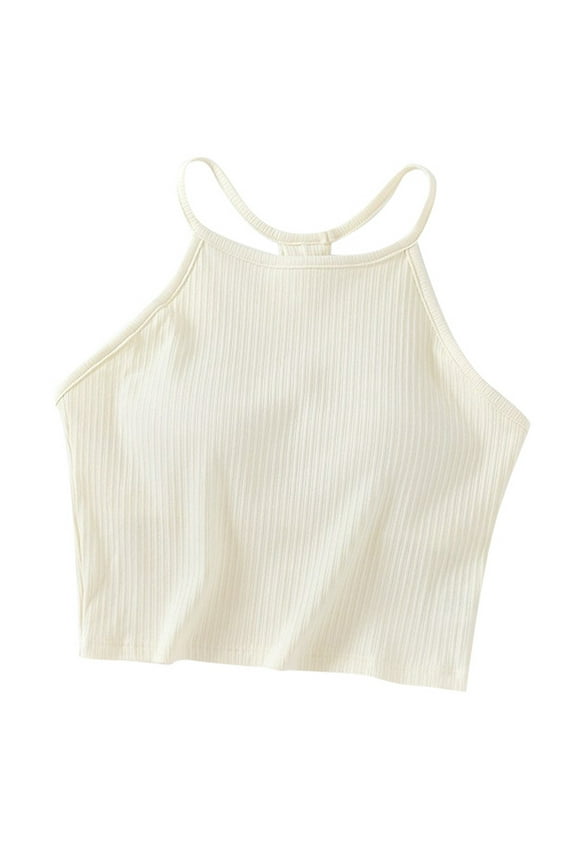 Summer Tops for Women Comic Book Tops for Women Cute Printed Thin Strap Top Top Pack Cycle Sleeveless Cap Sleeve Dare Cute Crop Compression Beige L