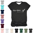 thumbnail image 1 of Summer Tops for Women Crew Neck Short Sleeve T Shirts for Women Loose Fit Women Tops, 1 of 3
