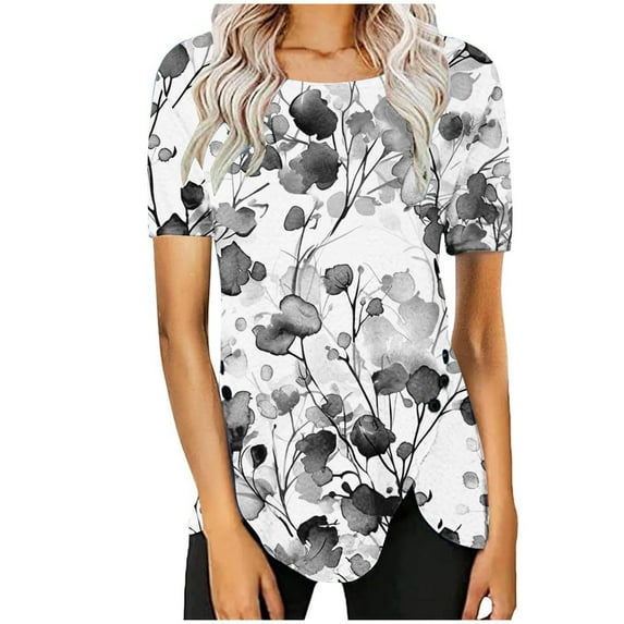 Summer Tops for Women Over 50 Tie Front Women Work Blouses for Office Professional XXl Red Shirts for Women Plus Size