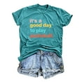 thumbnail image 1 of Summer Tops for Women Pickleball It's A Good Day To Play Pickleball Pickleball Player Tee Oversized Tshirts for Women Green XXXL, 1 of 4