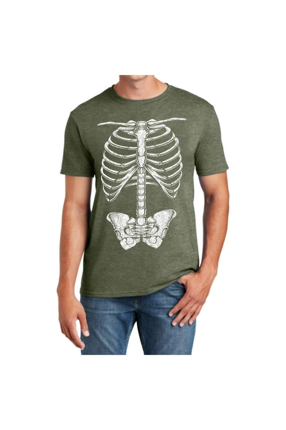 Summer Tops for Women Skeleton Rib Cage Funny T Shirt Sarcastic Humor Joke Top T Shirts for Women Army Green M