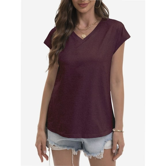 Summer Tops for Women T Shirts Beach Vacation Fashion Spring Dressy Business Casual Outfits Clothes