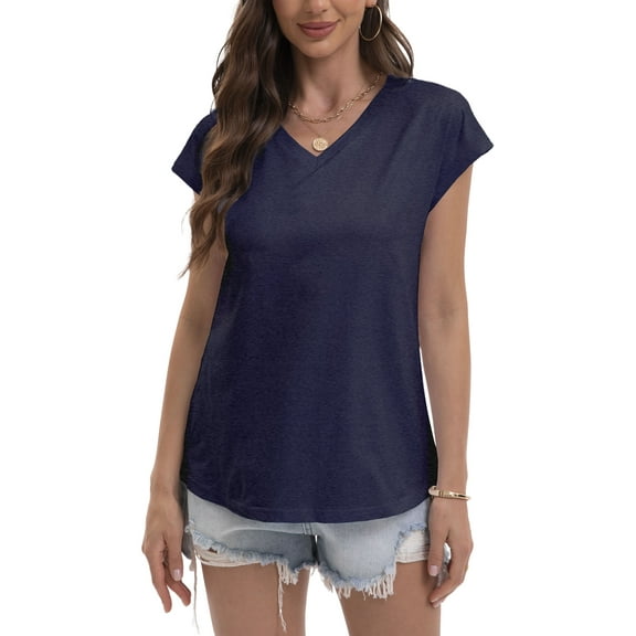 Summer Tops for Women T Shirts Beach Vacation Fashion Spring Dressy Business Casual Outfits Clothes