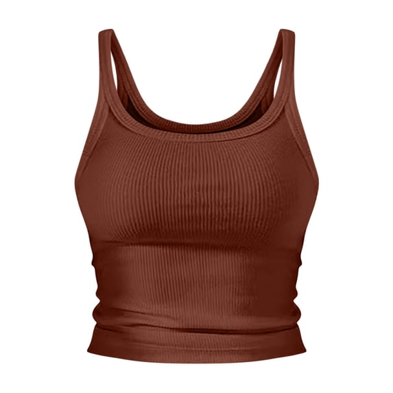 Summer Tops for Women Tank Tops Fashion 2025 Workout Ribbed Sleeveless High Neck Beach Vacation Oufits Clothes