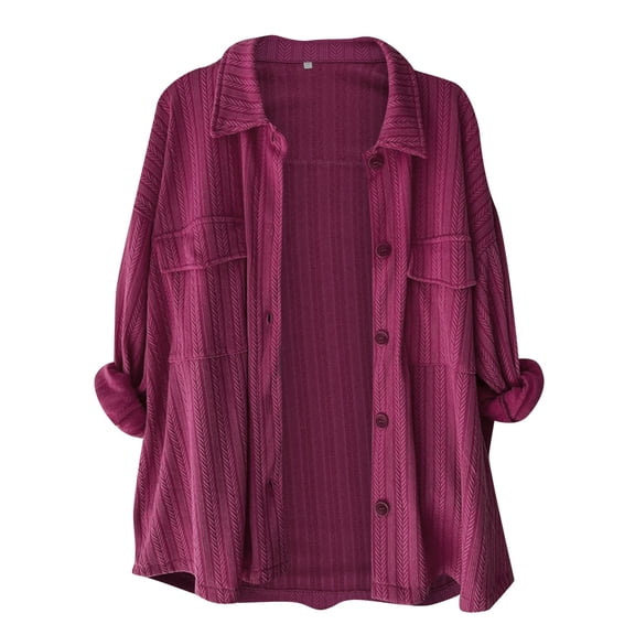 Summer Tops for Women, Women Blouses, Stylish Women’s Long Sleeve Button Down Blouse Oversized Shirt with Pockets for Casual and Formal Occasions