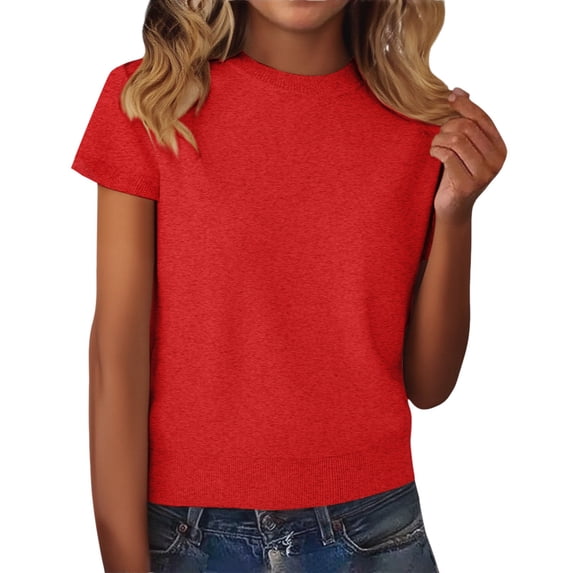 Summer Tops for Women Womens Fall Layering Pullover Sweaters Fashion