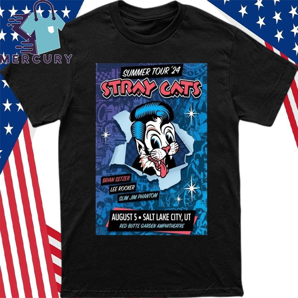 Summer Tour 2024 Stray Cats August 5 Salt Lake City Ut Shirt