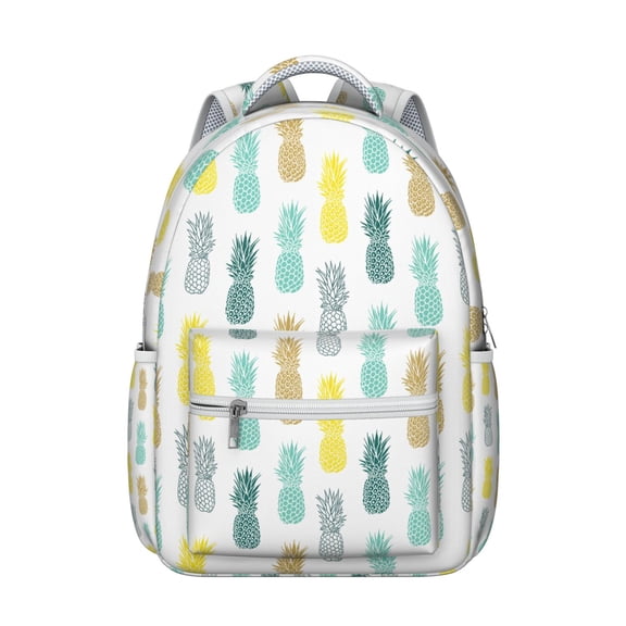 Summer Travel Backpack Featuring Pineapple Design Lightweight Small Bag for Commute School and Fresh Fruit Style