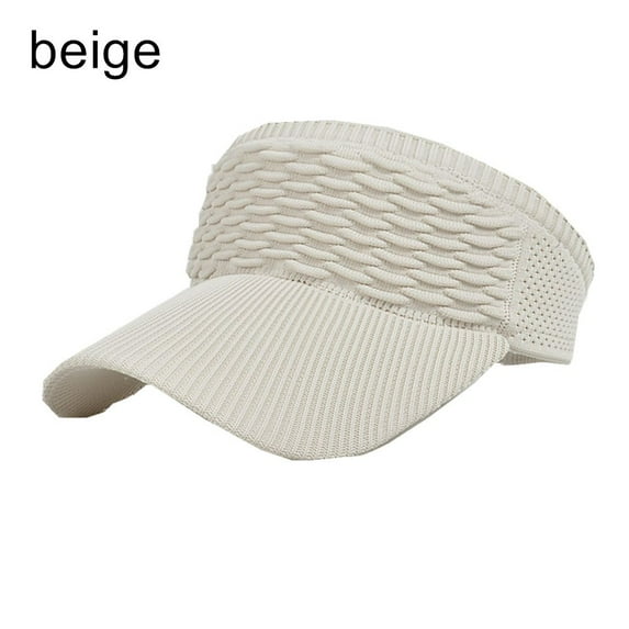 Summer Travel Sports Beach Women Sun Hat Baseball Hat Visor Cap Empty Top Hat BEIGE