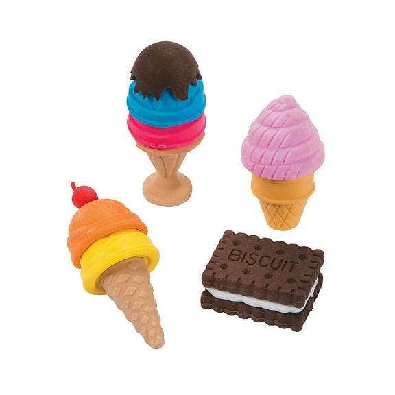 Summer Treats Erasers - Party Favors - 24 Pieces