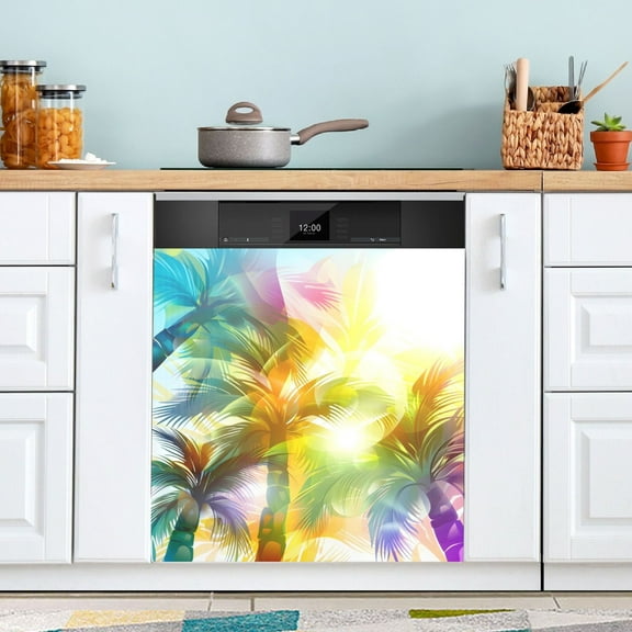 Summer Tree Dishwasher Magnet Cover Magnetic Fridge Door Cover Home Kitchen Decor 23"x 26"